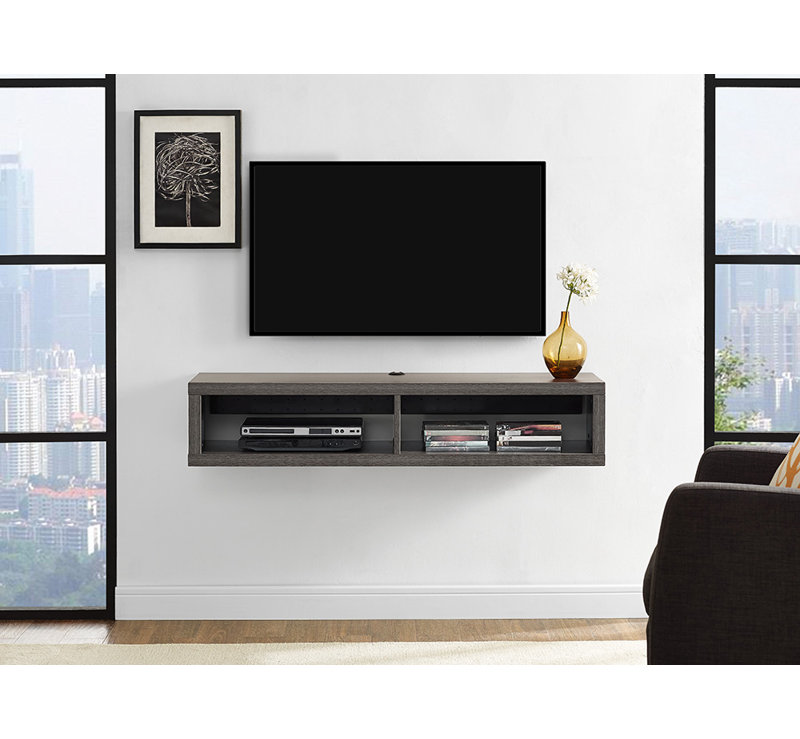 Eu Martin Furniture Shallow Wall Mounted Tv Stand For Tvs Up To 50