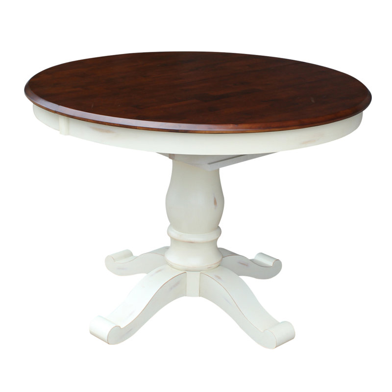August Grove Table De Salle A Manger Extensible En Bois Massif