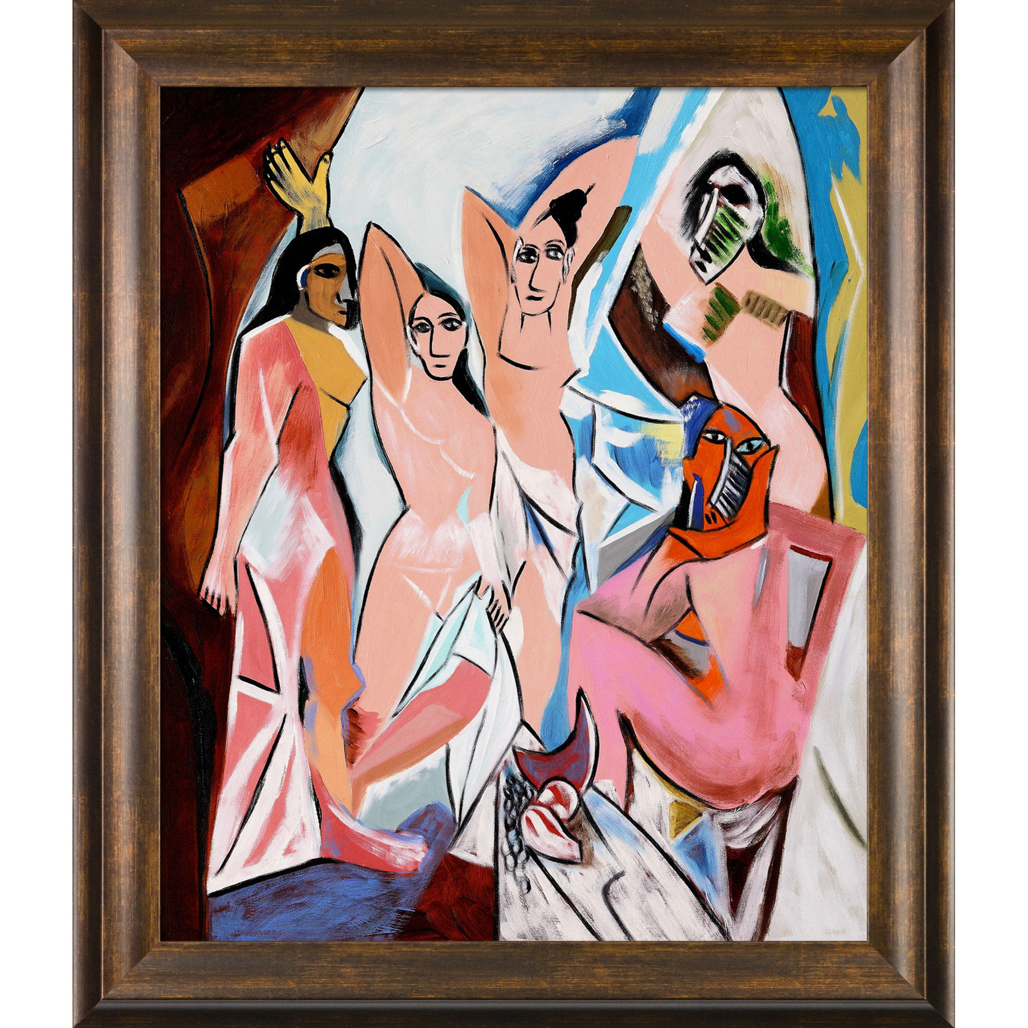 Vault W Artwork Les Demoiselles D Avignon By Pablo Picasso Painting   Les Demoiselles Davignon By Pablo Picasso Painting On Canvas 