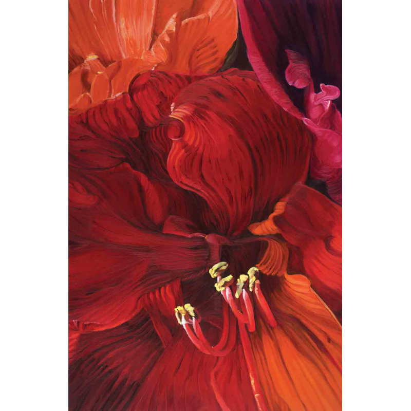 Alcott Hill Amaryllis In Love Acrylic Painting Print On Canvas