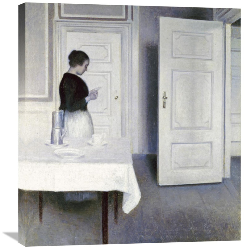 Global Gallery Interior With A Woman Reading A Letter By Vilhelm
