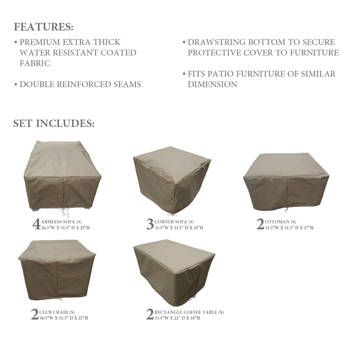 Sol 72 Outdoor Fairfield 8 Piece Water Resistant Patio Furniture Cover Set Reviews Wayfair