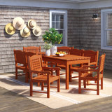 northridge 9 piece dining set with sunbrella cushions