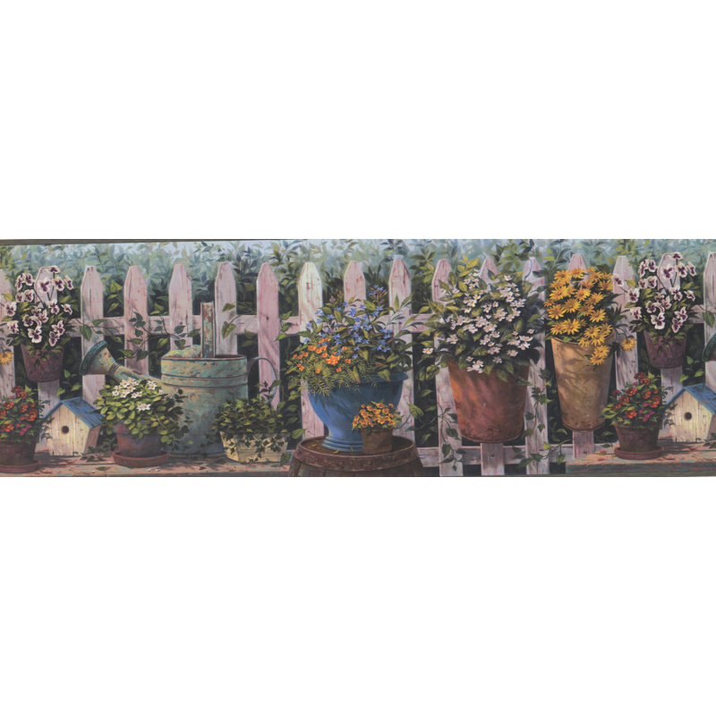 August Grove Bottorff Flowers In Pots Fenced Yard Country