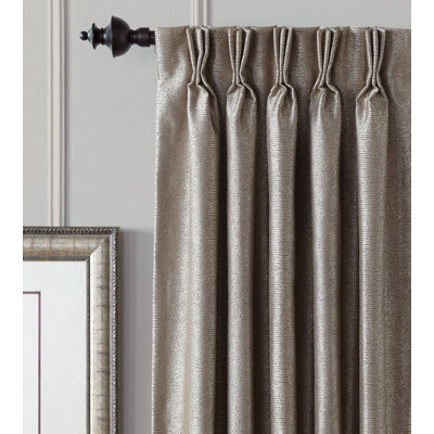 Monet Solid Pinch Pleat Single Curtain Panel Eastern Accents Size