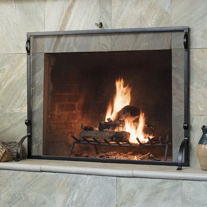 Uniflame Single Panel Steel Fireplace Screen Reviews Wayfair