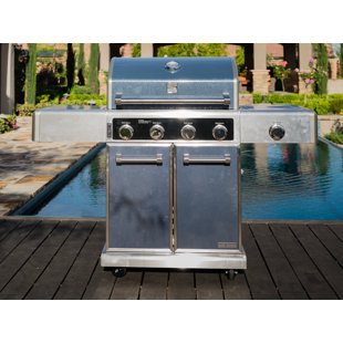View Kenmore Elite 4 Burner Liquid Propane Convertible Gas Grill with Side