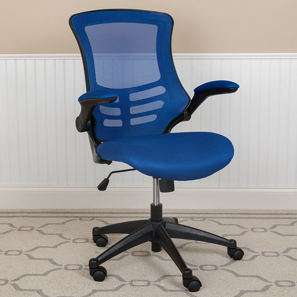 blue ergonomic office chair