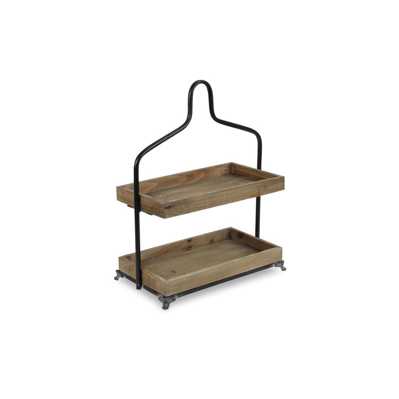 Rebrilliant Orin 2 Tier Wood Top Storage Shelving Unit Reviews