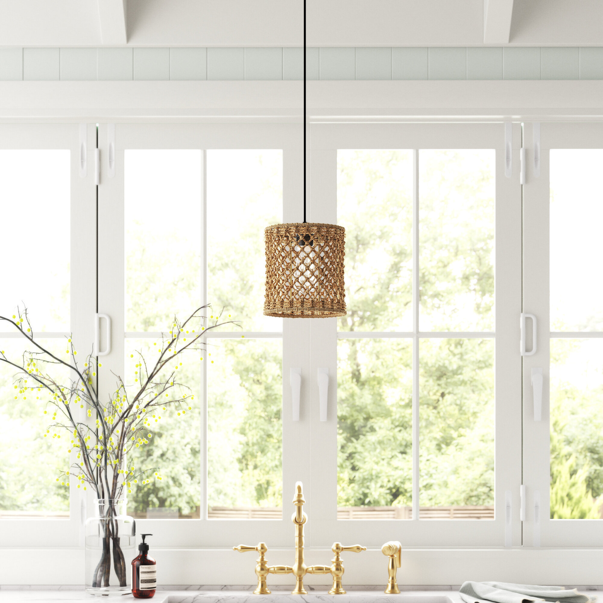 wayfair basket pendant light