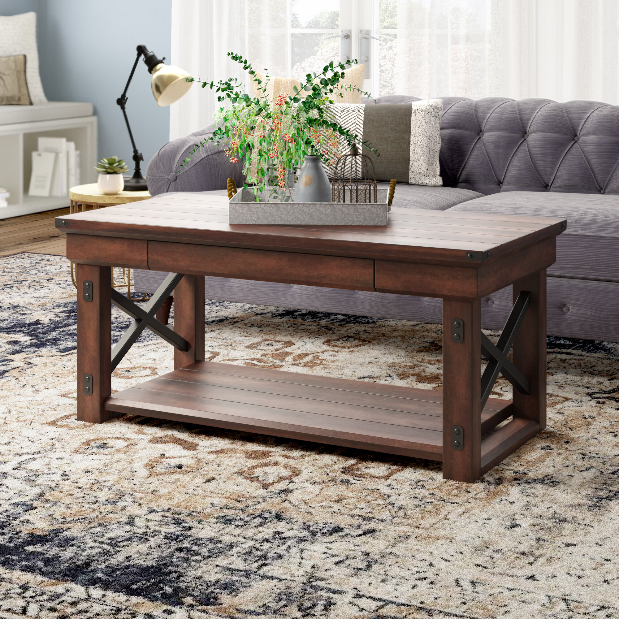 wayfair mahogany coffee table