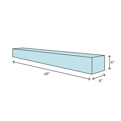 Dogberry Collections Solid Beam Fireplace Mantel Shelf