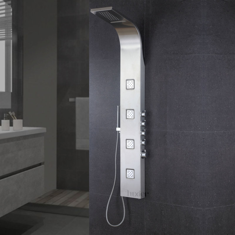 Luxier Sp25 Multi Function Shower Panel With Rain Shower Head Reviews Wayfair