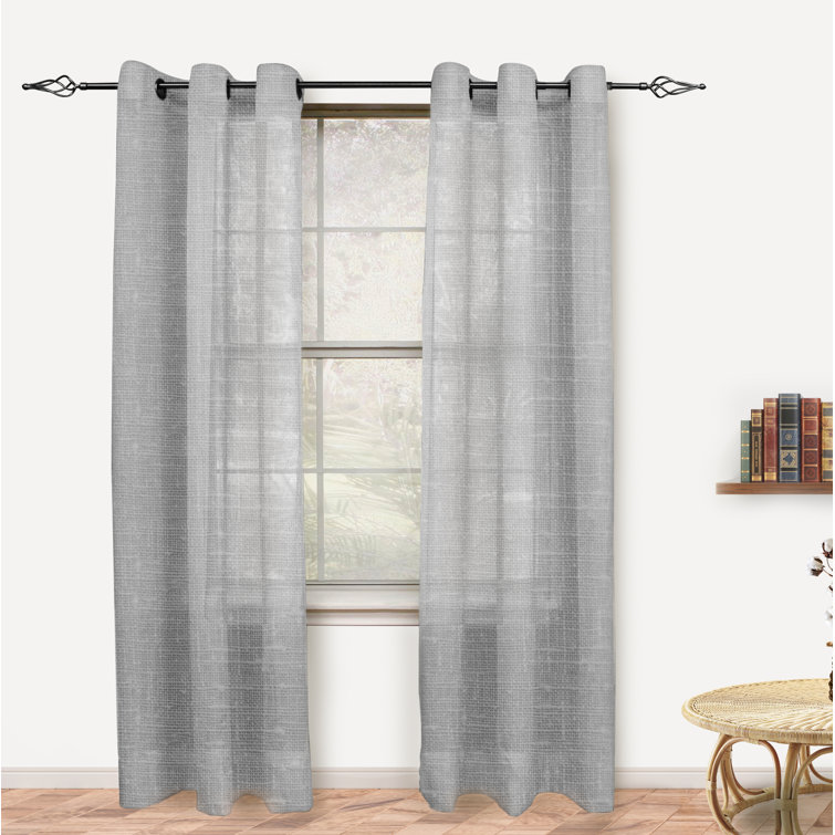 Laude Run Ao Solid Color Semi Sheer Grommet Curtain Panels Wayfair Semi Sheer Grommet Curtain Panels