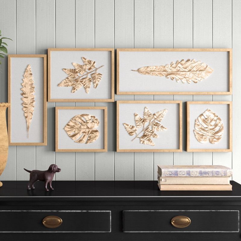 Ellisurg 6 Piece Leaves Shadow Box Wall Decor Set Reviews