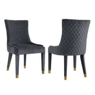 Diego Upholstered Dining Chair (Set Of 2) by Everly Quinn Great price
