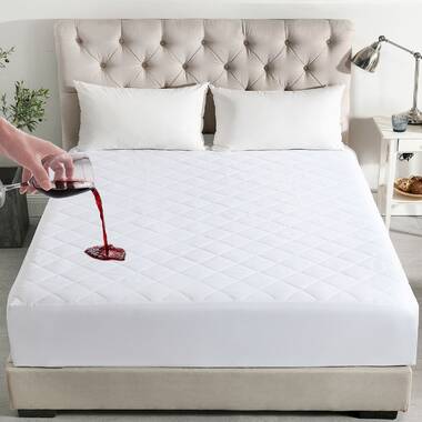 remedy bed bug and dust mite mattress protector in white