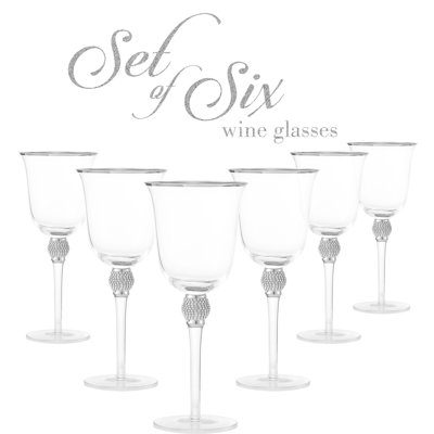 Rosè Wine 6 Piece 18 oz. Glass Stemware Set