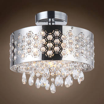 Latitude Run Elisheba 4 Light 20 Unique Statement Geometric Semi Flush Mount Wayfair