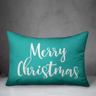 teal christmas pillows