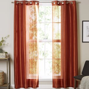 Calumet Solid Semi-Sheer Grommet Panel Pair