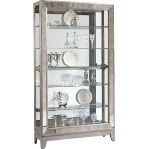 Acubens Lighted Curio Cabinet by Willa Arlo Interiors
