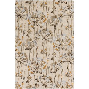 Walshville Hand-Tufted Floral and Paisley Beige/Brown Area Rug