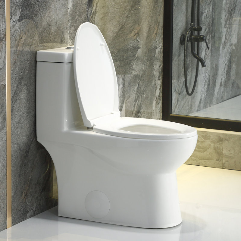 Horow 1 28 Gpf Water Efficient Elongated One Piece Toilet Seat Included Wayfair