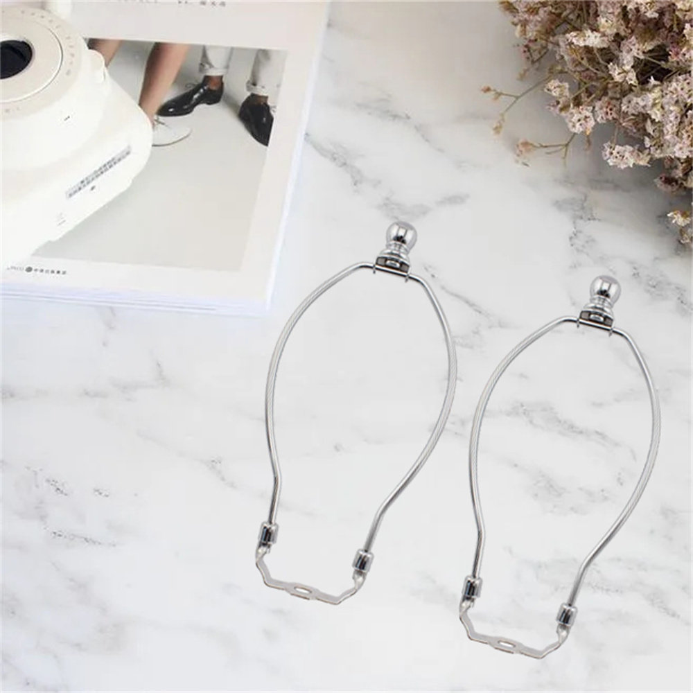 Red Barrel Studio® Lamp Shade Harp Holder, 2Pack Horn Frame Lamp Shade Bracket With Light Base