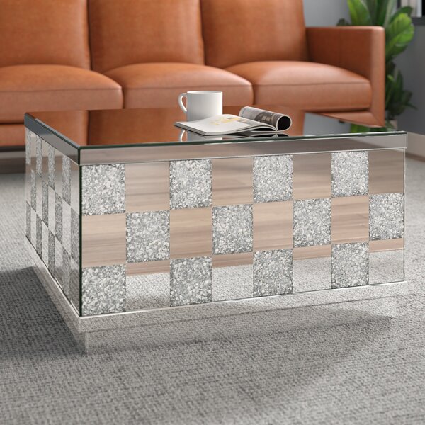 plinth mirrored coffee table