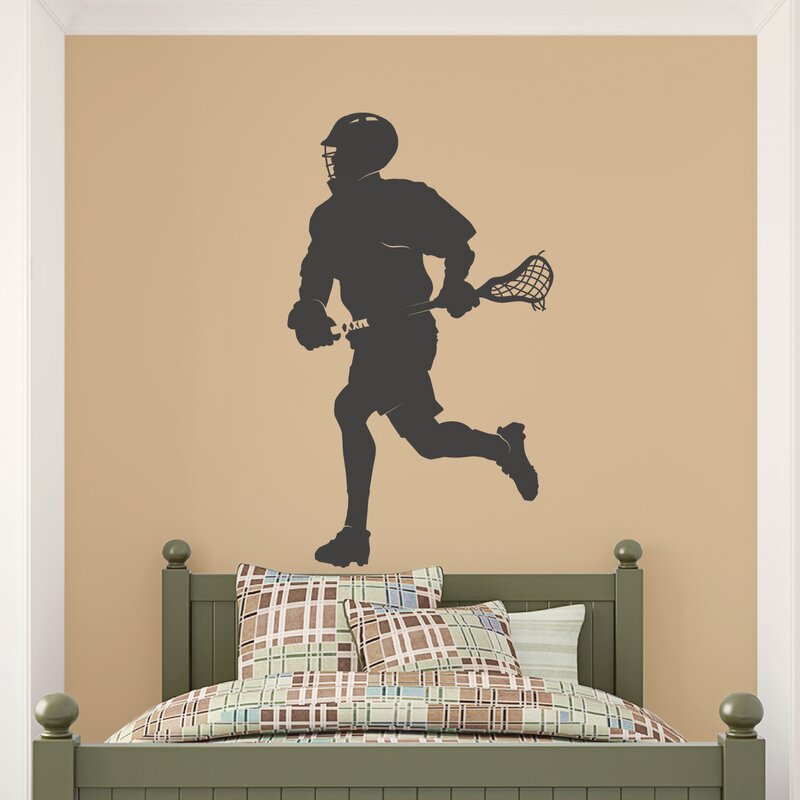 Wallums Wall Decor Male Lacrosse Player Silhouette Wall Decal Wayfair