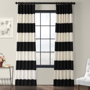 Black Striped Curtains Drapes You Ll Love In 2020 Wayfair