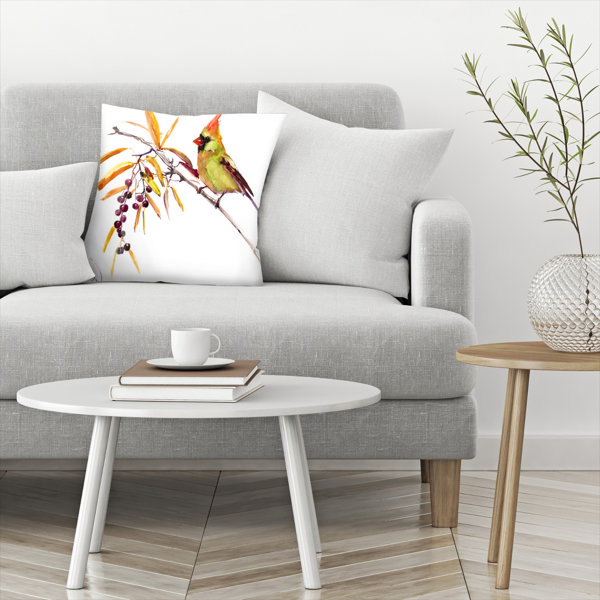 yellow bird pillow