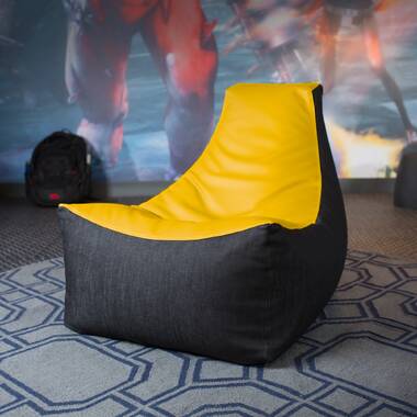 Jaxx Pixel Gamer Chair Charcoal Game Room/Home Theater Bean Bag Chair