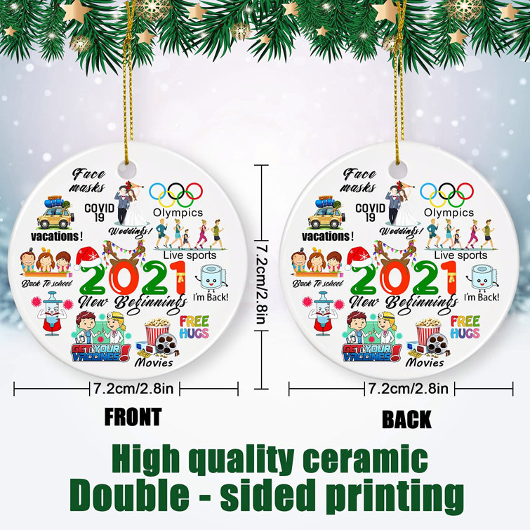 Guzack Two-Side Printed Ceramic Christmas Pendants Quarantine Gifts Party Home Christmas Tree Decor Best Gifts for Christmas 2021 Christmas Ornaments 2 Pack Guzack Two-Side Printed Ceramic Christmas Pendants Quarantine Gifts Party Home Christmas Tree Decor Best Gifts for Christmas 2021 Christmas Ornaments 2 Pack