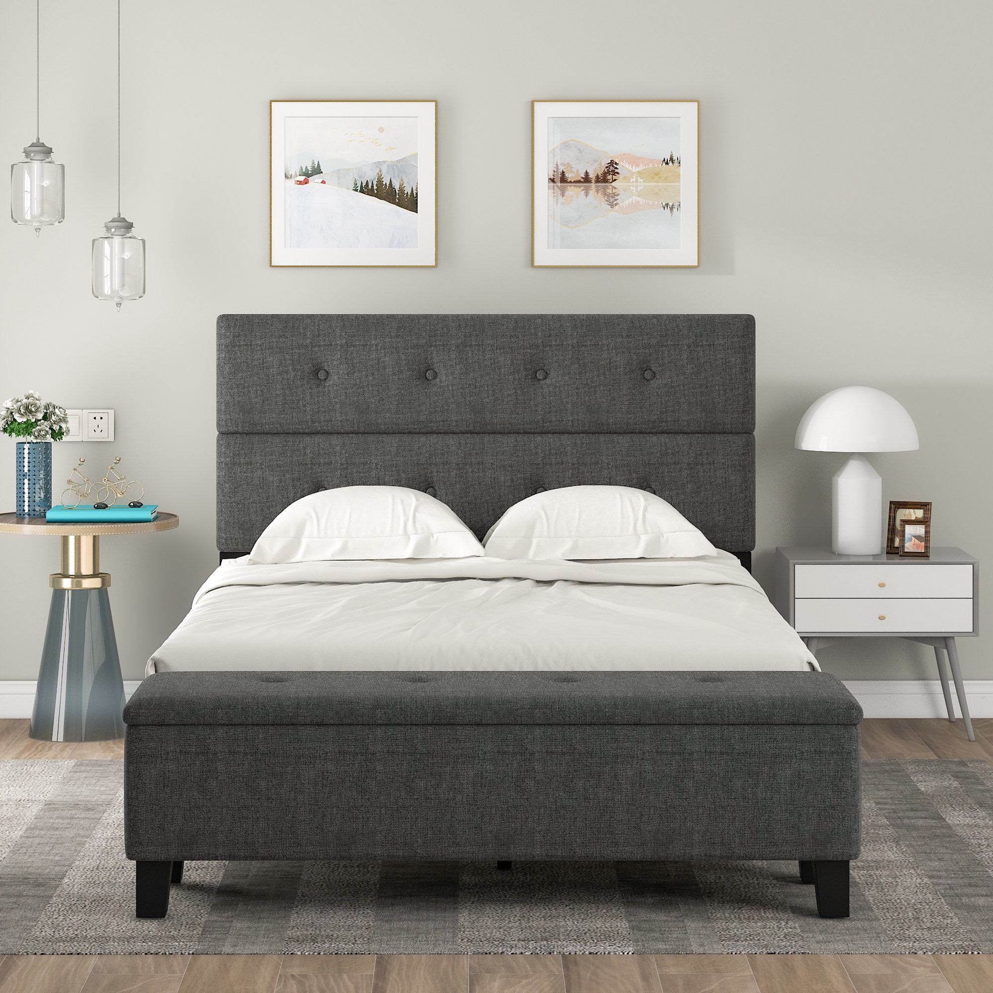 Red Barrel Studio Tufted Upholstered Low Profile Storage Platform Bed Wayfair