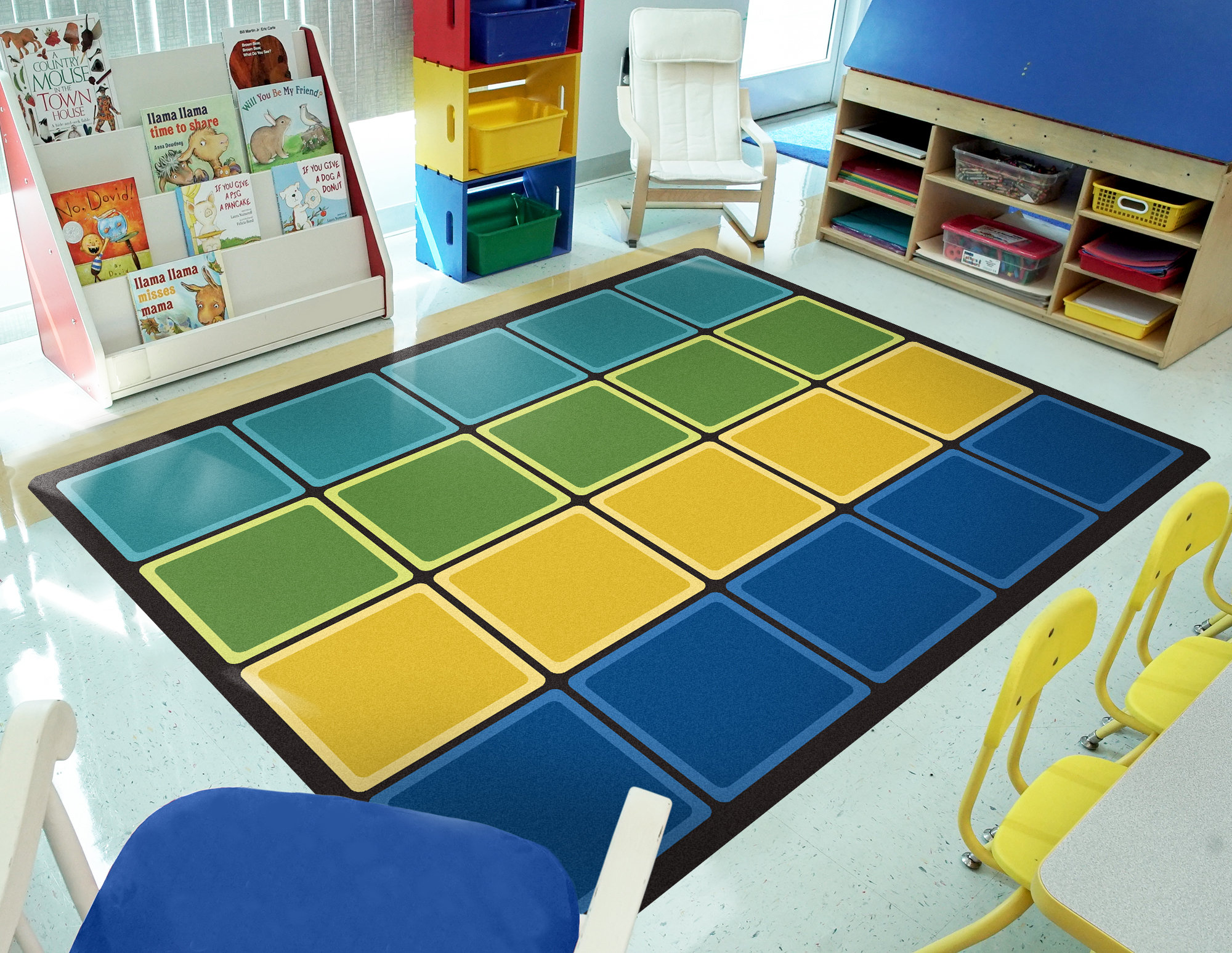 Joy Carpets Blocks Abound© Abstract Tufted Earthtone Area Rug Wayfair