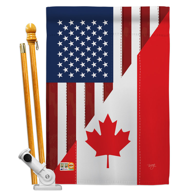 Breeze Decor Us Canada Friendship Flags Of The World Impressions