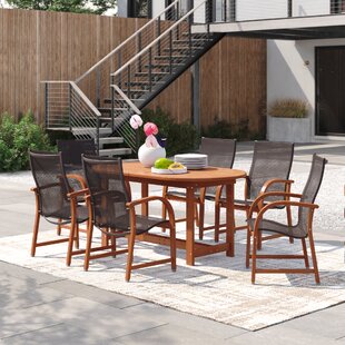 oval wood lira 7 piece folding dining set