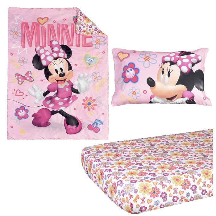 Disney Minnie Mouse 3 Piece Toddler Bedding Set Reviews Wayfair Ca