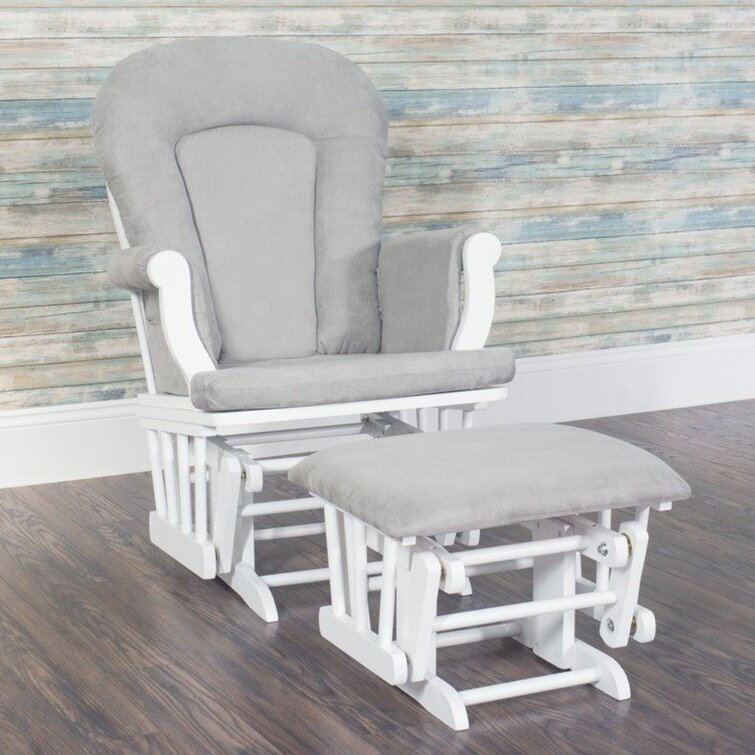 grey and white rocker