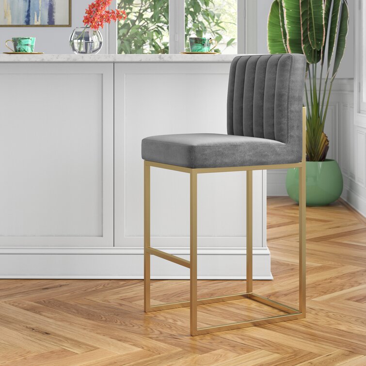 wayfair velvet bar stools