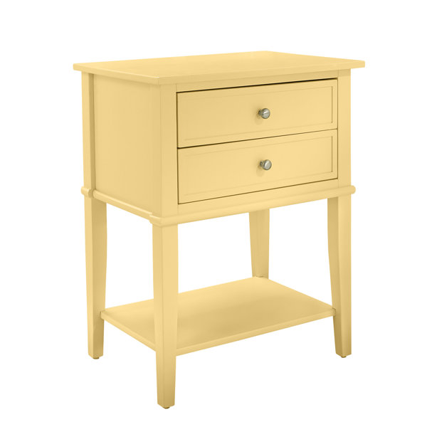 light wood side tables with drawers