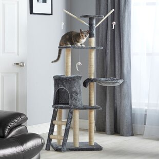 ScratchMe Cat Tree Tower with Hammock & Scratching Post 