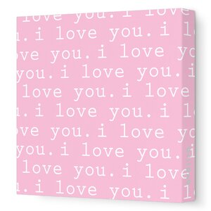 Imaginations 'I Love You' Graphic Print on Stretched Canvas