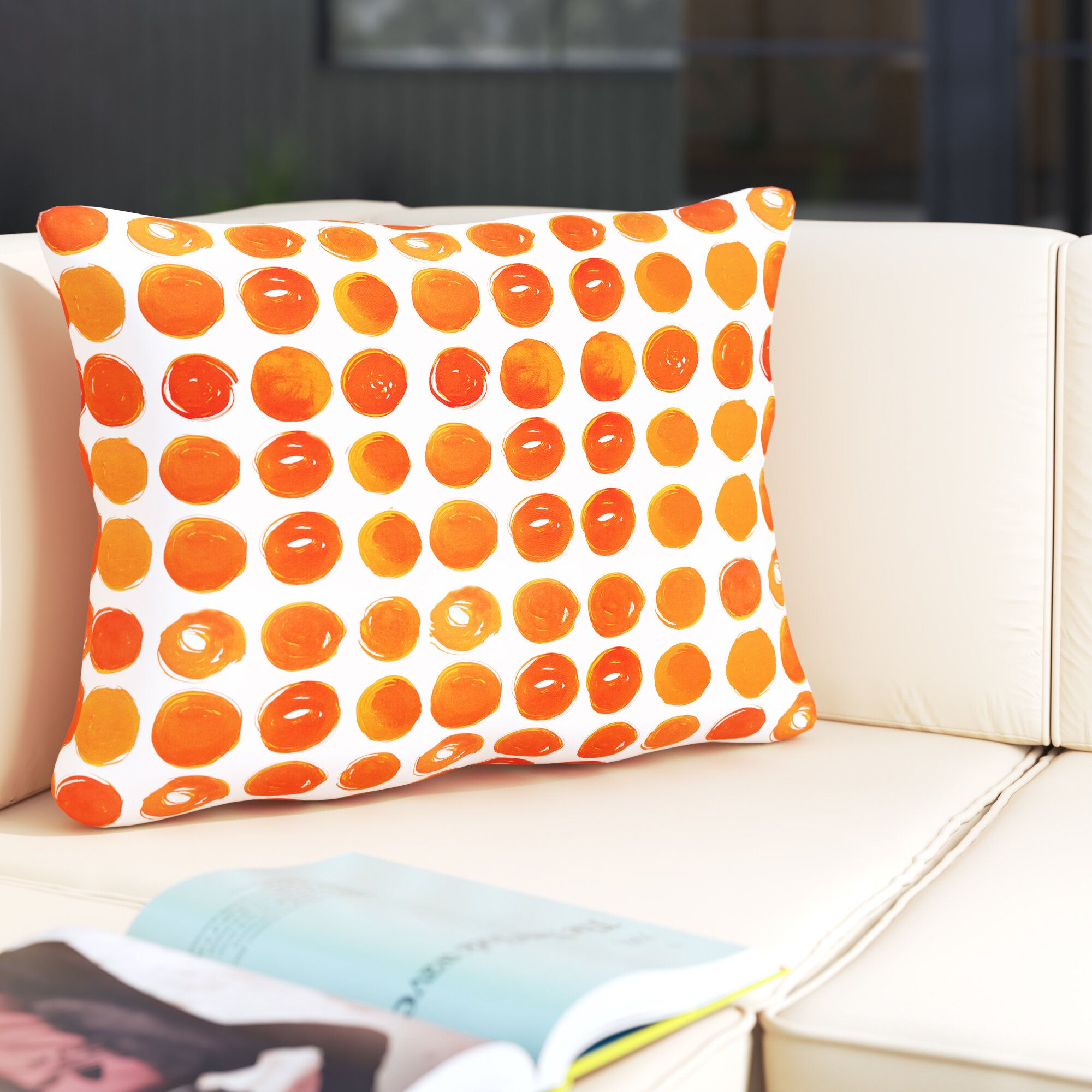 Cover 20 x 20 with Pillow Insert Society6 Dots by Less Design on Throw Pillow Outdoor Pillow