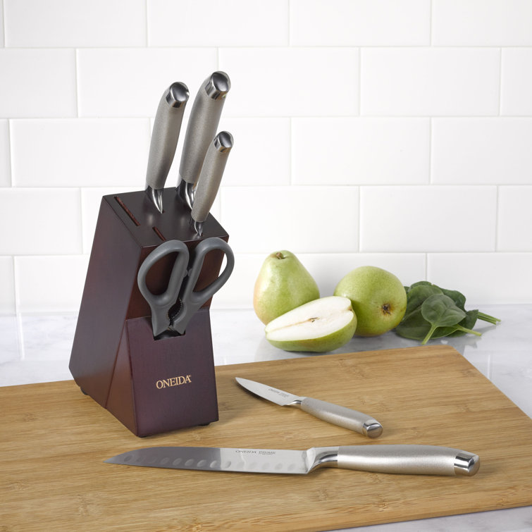 oneida knife set with block