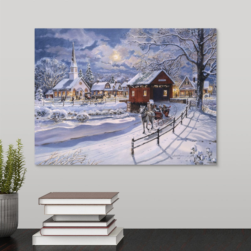 World Menagerie Winter Sleigh By Jess Hager Painting On Canvas