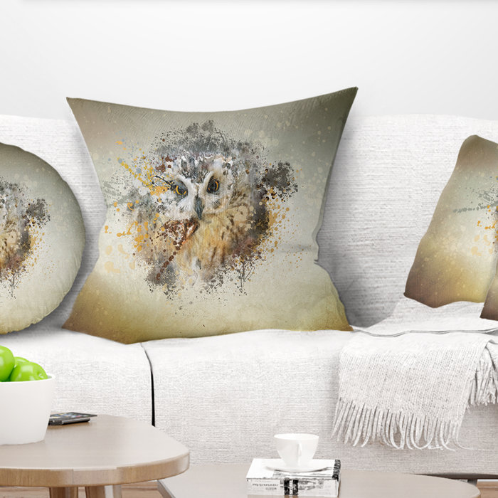 East Urban Home Animal Large Gracing Owl Pillow Wayfair Ca