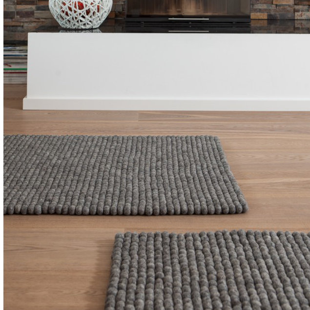 Myfelt Handgefertigter Filzkugel Teppich Carl In Grau Wayfair De